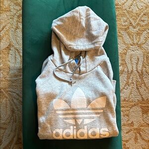 Original ADIDAS XL classic Tre-Foil grey hoodie